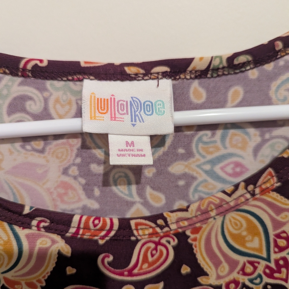 LuLaRoe Multicolor Paisley Top